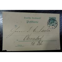 Почтовая карточка 1890 г. Германия.