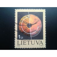 Литва 2000 На рубеже тысячелетий, миллениум Михель-1,2 евро гаш