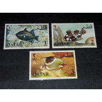 Катар 1965 (1966) Фауна Рыбы 3 чистые марки