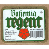 Этикетка пива Bohemia Regent Е397