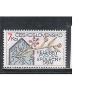 Чехословакия-1990,(Мих.3053)  **  , Европа, Карта (одиночка)