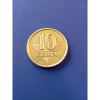 10 центов Литва 1998 год