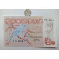 Werty71 Суринам 2 1/2 гульдена 1985 2,5 UNC банкнота