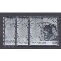 2005 Гамбия 5563 серебро x3 Папа Иоанн Павел II с крестом 18,00 евро