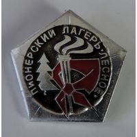 Значок "Пионерский лагерь Лесное" СССР.