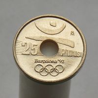 Испания 25 песет 1990  XXV летние Олимпийские Игры, Барселона 1992 /Эмблема Олимпиады/
