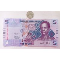Werty71 Сьерра Леоне 5 леоне 2022 UNC банкнота