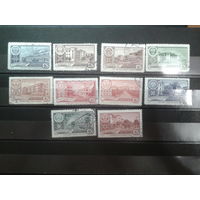 1960 Столицы и гербы автономных республик полная серия 10 марок