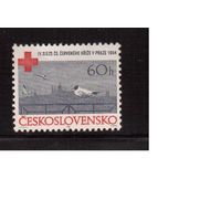 Чехословакия-1964,(Мих.1481) , ** , Красный Крест, Птицы
