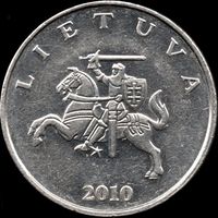 Литва 1 лит 2010 г. КМ 111 (17-20)
