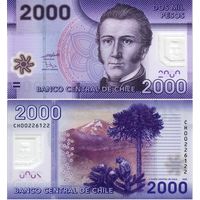 Чили 2000 песо  2021 год  UNC  (полимер)