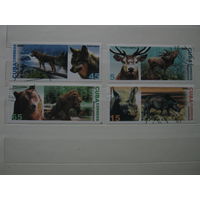Марки - Куба фауна 2002 волки медведи носороги олени