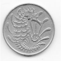 10 центов  1971 Сингапур. рыбка