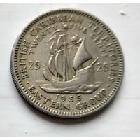 Восточные Карибы 25 центов, 1955  2-2-21