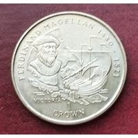 Остров Мэн 1 крона, 1996 Мореплаватели - Фернан Магеллан
