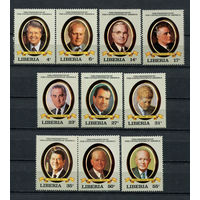 Либерия - 1982 - Президенты США - [Mi. 1252-1261] - полная серия - 10 марок. MNH.  (Лот 149CC)