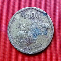 01-13 Индонезия, 100 рупий 1993 г. Единственное предложение монеты данного года на АУ