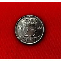 49-11 Нидерланды, 25 центов 1950 г.