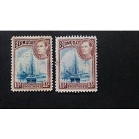 Великобритания. БЕРМУДЫ\83фе\ 1938. Король Георг VI. кц1.3 \ЦЕНА ЗА 1 ШТ\