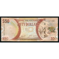 Гайана 50 долларов 2016 г. Р41. Серия AJ. UNC