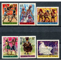Гвинея - 1966г. - Танцы Гвинеи - полная серия, MNH [Mi 342-347] - 6 марок