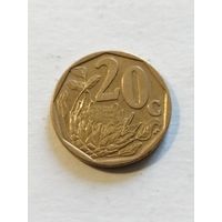 ЮАР 20 центов 2012
