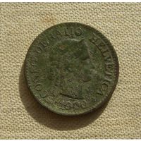 Редкая монета 10 раппенов Швейцария 1900 год.