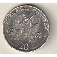Австралия 20 цент 2011 100 лет Международному женскому дню