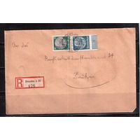 Германия(Рейх)-1937, Конверт, прошедший почту(заказной)(3)