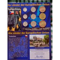 Чехия набор монет 9 штук unc. 1995-2009
