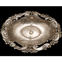 Антикварная серебряная вазочка, конфетница, шале. Середина 18 века.Аугсбург.