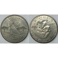 25 центов(квотер) США 2001г P, Род-Айленд