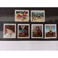 ГДР Германия 1968 Живопись. Галерея Дрездена. Полная серия 6 чистых марок