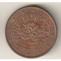 Австрия 5 евроцент 2002