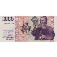 Исландия 1000 крон образца 2001 года UNC p59(3)