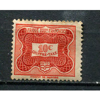 Французская Экваториальная Африка - 1947 - Доплатная марки 10С - (есть тонкое место) - [Mi.12P] - 1 марка. MH.  (Лот 121BU)