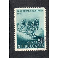 Болгария. Mi:BG 1020,Велоспорт. IV велогонка Египет. Тур пирамид. 1957
