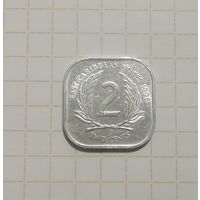 Карибы 2 цента 1996г