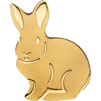 Палау 1 доллар. "Год Кролика. Зайца". Монета в капсуле; сертификат. ЗОЛОТО 0,5гр.