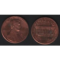 США km201b 1 цент 1987 год (D) (f0