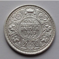 Индия - Британская 1 рупия, 1917 (точка)