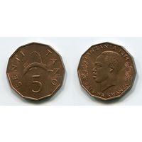 Танзания. 5 центов (1974, aUNC)