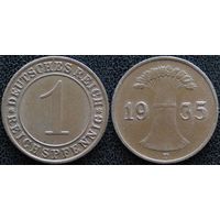 YS: Германия, 1 рейхспфенниг 1935D, KM# 37 (1)