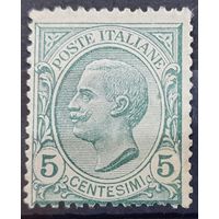 1/2a: Италия - 1906 - стандартная марка - Король - Виктор Эммануил III, 5 чентезимо, водяной знак "корона", [Michel 78], чистая