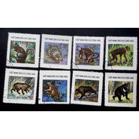 Вьетнам 1976 г. Животные. Фауна, полная серия из 8 марок #0118-Ф1