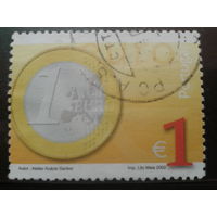 Португалия 2002 Монета 1 евро Михель-2,0 евро гаш