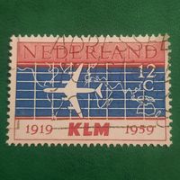 Нидерланды 1959. Авиация. 40 летие авиакомпании KLM