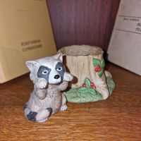 Статуэтка Енот лесной сюрприз Woodland Surprises Raccoon 1984 Jacqueline B. Smith Home Decor. Franklin Mint