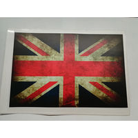 Защитная виниловая наклейка Британский флаг 27х18см матовая