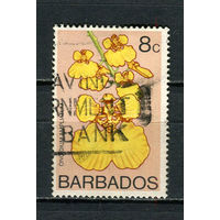 Барбадос - 1974/1979 - Орхидея 8С - [Mi.370X] - 1 марка. Гашеная.  (Лот 86Dh)